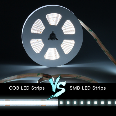 ليتارون كوب LED الشريط الضوء 24 فولت LED الشريط الضوء، 480 قطعة / M LEDs، فائقة الوضوح عالية الضوء 6000K أبيض 3m، قابل للتضييق مع الشريط 3M، 30W التيار الكهربائي UL، لمسة سويتش لغرفة النوم، المنزل، المطبخ DIY